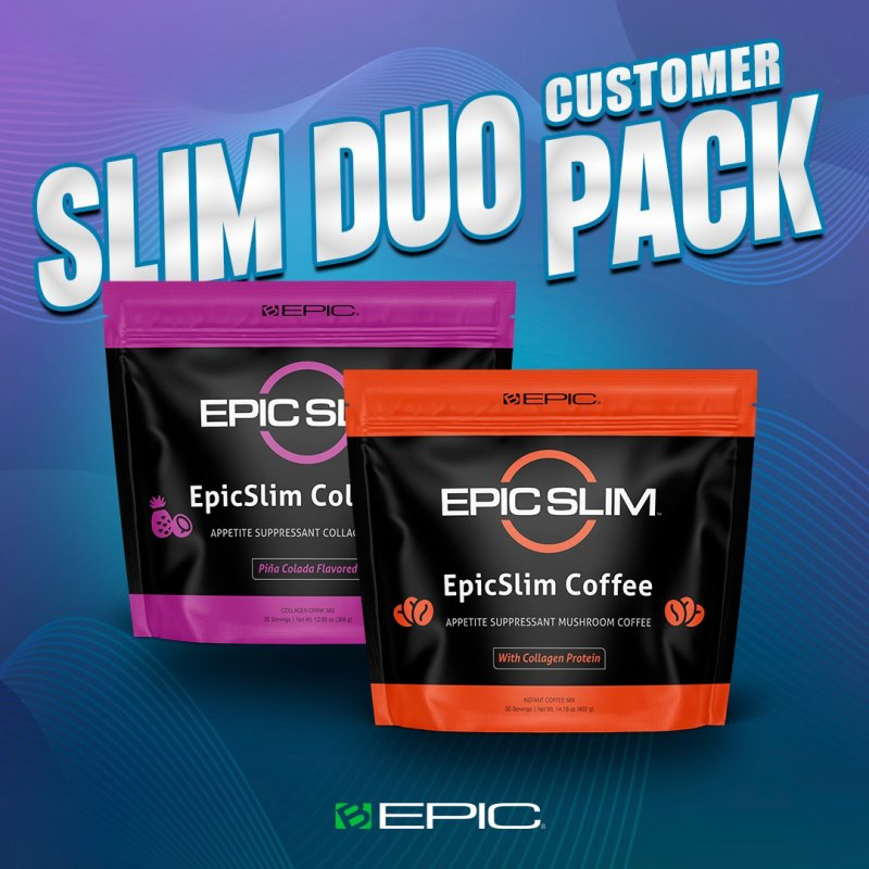 Slim Duo Customer Pack (1) EpicSlim Collagen  (1) EpicSlim Coffee  Extra Shipping Applies 